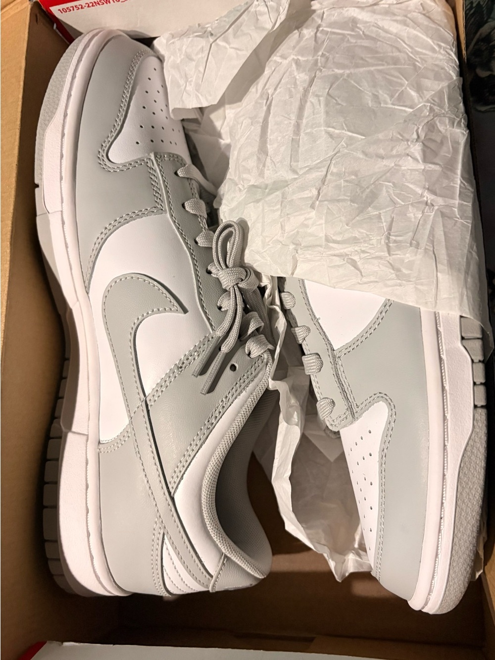 Nike Women’s Light Gray and White Low-Top Sneakers